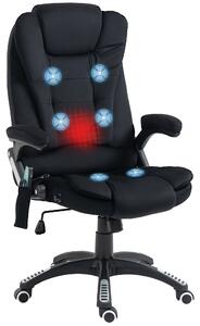 Vinsetto Poltrona da Ufficio con Funzione Massaggio e Riscaldamento, ergonomico, regolabile in altezza, Nero