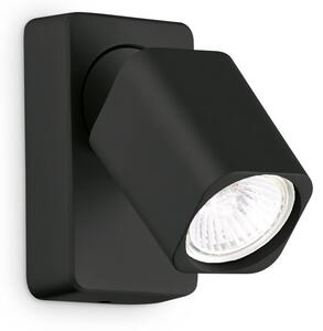 Spot Contemporaneo Rudy Alluminio Nero 1 Luce Gu10 35W 3000K Ip20