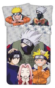 Set copripiumino e federa da bambini in cotone per letto singolo 140x200 cm Naruto "Grey" – Jerry Fabrics