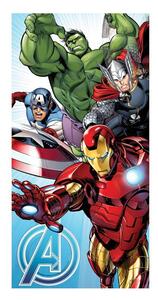 Asciugamano per bambini in cotone 70x140 cm Avengers "Light Blue" – Jerry Fabrics