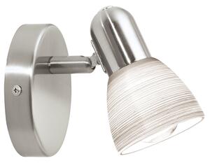 Spot Contemporaneo Dakar 1 In Acciaio Nichel Satinato 1 Luce E14 25W Ip20
