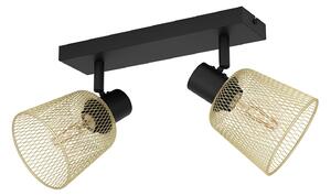 Spot Moderno Coslada In Acciaio Nero 2 Luci E27 40W Ip20