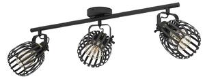 Spot Contemporaneo Girona In Acciaio Nero 3 Luci E27 40W Ip20