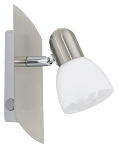 Spot Contemporaneo Enea In Acciaio Nichel Satinato 1 Luce E14 25W Ip20