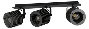 Spot Contemporaneo Segovia In Acciaio Nero 3 Luci E27 40W Ip20