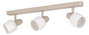 Spot Contemporaneo Corato In Acciaio Color Sabbia 3 Luci E14 18W Ip20