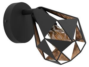 Spot Moderno Carlton 7 In Acciaio Nero 1 Luce E27 40W Ip20