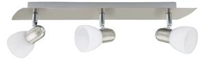 Spot Contemporaneo Enea Acciaio Nichel Satinato 3 Luci E14 40W Ip20