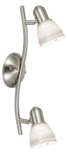 Spot Contemporaneo Dakar 1 In Acciaio Nichel Satinato 2 Luci E14 40W Ip20