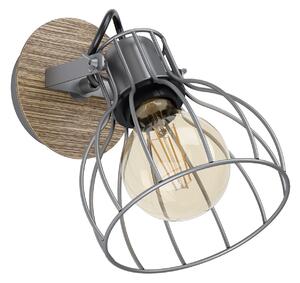 Spot Minimal Sambatello Legno Marrone 1 Luce E27 40W