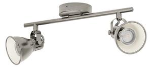 Spot Moderno Seras In Acciaio Nichel Anticato 2 Luci Gu10 3W Ip20
