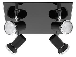 Spot Moderno Tamara 1 In Acciaio Nero 4 Luci Gu10 3W Ip44