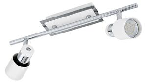 Spot Moderno Davida In Acciaio Cromo 2 Luci Gu10 4,6W Ip20