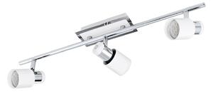 Spot Moderno Davida In Acciaio Cromo 3 Luci Gu10 4,6W Ip20