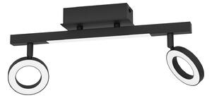 Spot Moderno Cardillio 2 In Alluminio Nero 2 Luci Led 3,2W 3000K Ip20