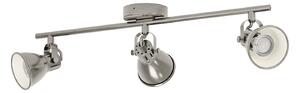 Spot Moderno Seras In Acciaio Nichel Anticato 3 Luci Gu10 3W Ip20