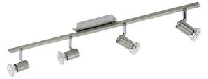Spot Moderno Rottelo In Acciaio Nichel Satinato 4 Luci Gu10 4,6W Ip20