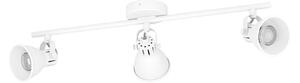 Spot Moderno Seras 1 In Acciaio Bianco 3 Luci Gu10 3W Ip20