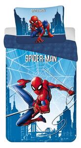 Set copripiumino e federa da bambini blu in cotone per letto singolo 140x200 cm Spider-man "Blue" – Jerry Fabrics