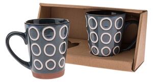 Tazze in set blu scuro in ceramica 2 pz 380 ml – Dakls