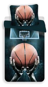 Set copripiumino e federa da bambini in cotone per letto singolo 140x200 cm Basketball – Jerry Fabrics