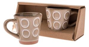 Tazze in set per espresso marrone chiaro in ceramica 2 pz 100 ml – Dakls