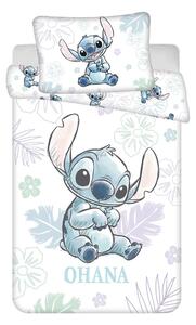 Set copripiumino e federa da bambini bianco in cotone per culla 100x135 cm Lilo and Stitch "Ohana White" – Jerry Fabrics