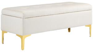 HOMCOM Panca con Spazio di Archiviazione, resistenza fino a 120kg, 120x44x44,5cm, Beige