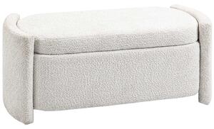 HOMCOM Panchina con Spazio di Archiviazione Panca per Corridoio, Imbottita, 105 cm x 44 cm x 45,5 cm. Crema/Beige