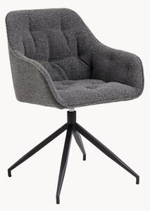 Sedia girevole in bouclé Brooke