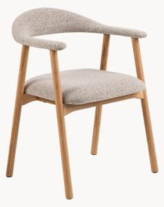 Set di 2 poltrone in bouclé con struttura in legno di quercia Addi