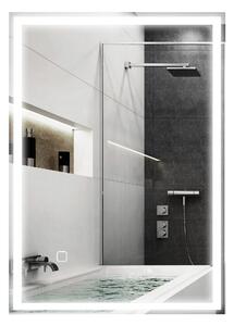 HOMCOM Specchio per il Bagno Specchio da Parete LED´s. Pulsante Touch, Bianco