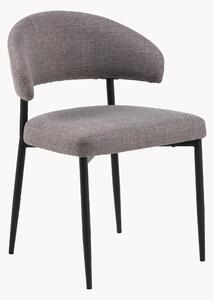 Set di 2 sedie imbottite con piedini in metallo Edina
