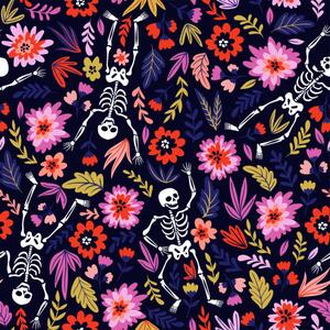Illustrazione Dancing skeletons in the floral garden, Utro_na_more
