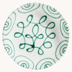 Piatto fondo fatto a mano Cup Green Flamed
