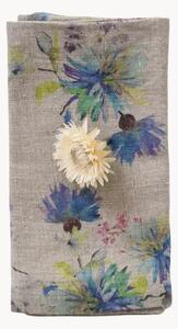 Set di 2 tovaglioli in lino fatti a mano Flowers