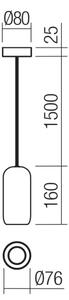 Redo 01-3476 - Lampadario a sospensione con filo BOOM 1xGU10/10W/230V diametro 7,6 cm marrone