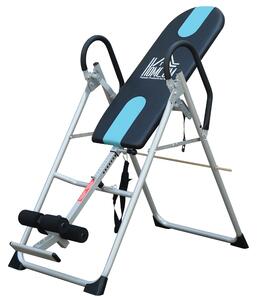 HOMCOM Panca a Inversione Gravitazionale Professionale Imbottita, Tavola di Inversione in Acciaio, 65x112-142x126cm|Aosom