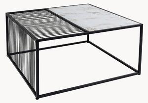 Tavolino da salotto con piano effetto marmo Twice