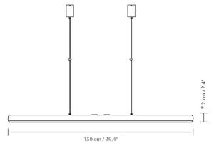 UMAGE Lampada LED a sospensione Hazel Branch, bianco/ottone, 150 cm