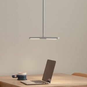 UMAGE Lampada LED a sospensione Omni, colore acciaio, a 2 luci, 74 cm