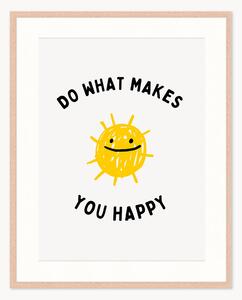 Stampa digitale incorniciata Kids Do What Makes You Happy, varie misure