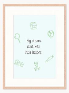 Stampa digitale incorniciata per bambini Big Dreams, varie misure
