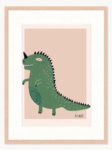 Stampa digitale incorniciata per bambini Dino, varie misure
