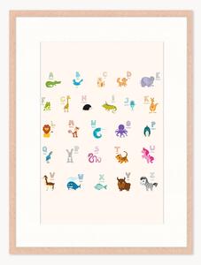 Stampa digitale incorniciata per bambini The Alphabet, varie misure