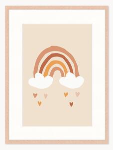 Stampa digitale incorniciata per bambini I Love Rainbows, varie misure
