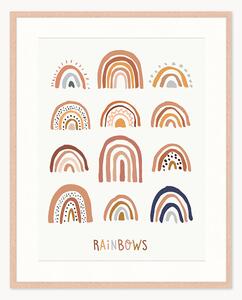 Stampa digitale incorniciata per bambini All the Rainbows, varie misure