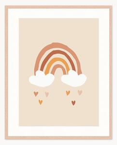 Stampa digitale incorniciata per bambini I Love Rainbows, varie misure