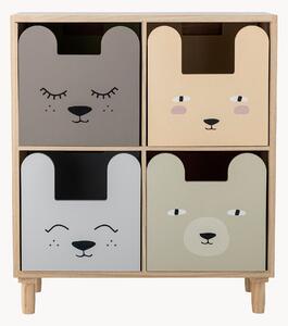 Libreria per bambini in legno di paulownia con cassetti Calle