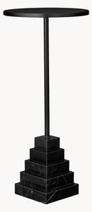 Tavolino rotondo con base in marmo Solum